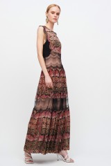 Drexcode - Silk and lace chiffon dress - Alberta Ferretti - Sale - 3
