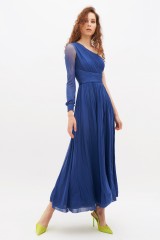 Drexcode - One-shoulder blue dress with long sleeve - Cristallini - Rent - 2