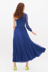 Drexcode - One-shoulder blue dress with long sleeve - Cristallini - Rent - 5