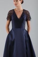 Drexcode - Blue dress with a back teardrop neckline - ML - Monique Lhuillier - Rent - 2