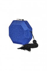 Drexcode - Octagonal clutch with electric blue microswarovski, - Anna Cecere - Rent - 3