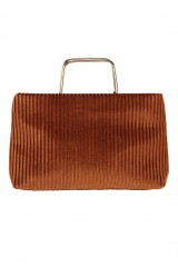 Drexcode - Orange velvet handbag - Anna Cecere - Rent - 4