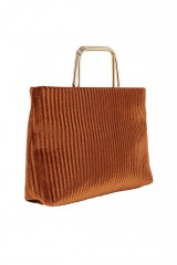 Drexcode - Orange velvet handbag - Anna Cecere - Rent - 3