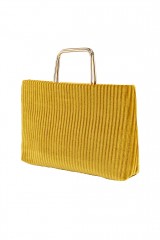 Drexcode - Yellow velvet purse - Anna Cecere - Sale - 3