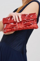 Drexcode - Orange sequined bow clutch - Anna Cecere - Rent - 1