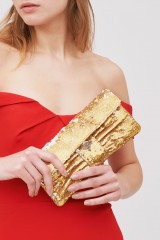 Drexcode - Gold sequined bow clutch - Anna Cecere - Rent - 1
