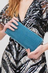 Drexcode - Cobalt velvet clutch - Anna Cecere - Sale - 1