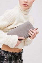 Drexcode - Grey velvet clutch - Anna Cecere - Sale - 1