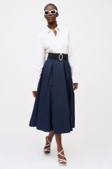 Drexcode - Semi-structured blue midi skirt  - Albino - Rent - 1