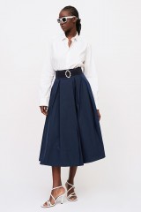Drexcode - Semi-structured blue midi skirt  - Albino - Rent - 2