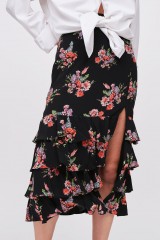 Drexcode - Floral skirt with slit - Amur - Sale - 2
