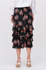 Drexcode - Floral skirt with slit - Amur - Rent - 4