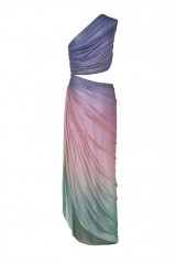 Drexcode - One-shoulder multicolor draped dress - Baobab - Sale - 2