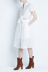Drexcode - White broderie anglaise dress - Cynthia Rowley - Sale - 1