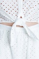 Drexcode - White broderie anglaise dress - Cynthia Rowley - Sale - 2