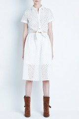 Drexcode - White broderie anglaise dress - Cynthia Rowley - Sale - 3