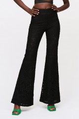 Drexcode - Black broderie anglaise trousers - Cynthia Rowley - Sale - 1