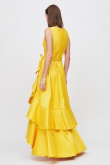 Drexcode - Yellow ruffled dress - Badgley Mischka - Sale - 5