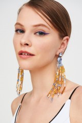 Drexcode - Yellow and blue drop earrings  - Sharra Pagano - Sale - 2