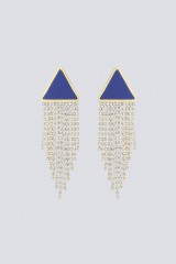 Drexcode - Triangle earrings in rhinestone and resin - Sharra Pagano - Rent - 2