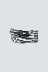 Drexcode - Interlaced silver cuff - Federica Tosi - Sale - 2