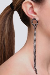 Drexcode - Silver mono drop earring - Federica Tosi - Sale - 2