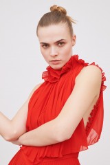 Drexcode - Long red pleated dress - Givenchy - Rent - 2