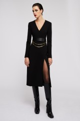 Drexcode - Black sheath dress with slit - Gucci - Rent - 2