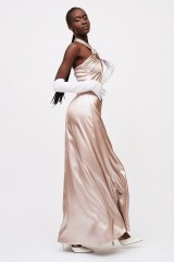 Drexcode - Long gold dress - Halston - Sale - 2