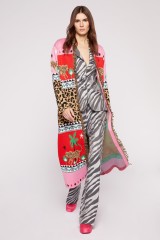 Drexcode - Pink duster coat with animal prin - Hayley Menzies - Sale - 1