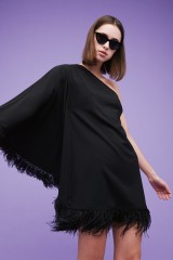 Drexcode - One-shoulder feather dress - Hutch - Sale - 1