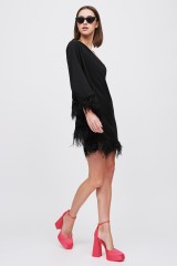 Drexcode - Feather one shoulder dress - Hutch - Rent - 3