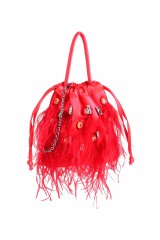 Drexcode -  Bag feathers and fuchsia rhinestones - The Goal Digger - Sale - 1