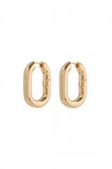 Drexcode - Golden oval earrings - Luv Aj - Sale - 1