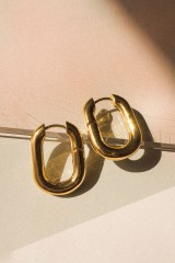 Drexcode - Golden oval earrings - Luv Aj - Sale - 2