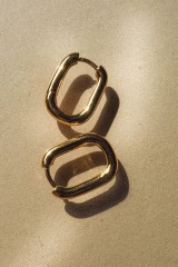 Drexcode - Golden oval earrings - Luv Aj - Sale - 4