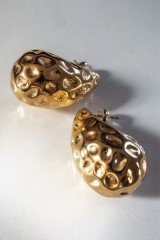 Drexcode - Golden hammered drop earrings - Luv Aj - Sale - 3