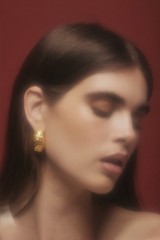 Drexcode - Golden hammered drop earrings - Luv Aj - Sale - 6