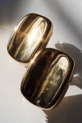 Drexcode - Golden rectangular earrings - Luv Aj - Sale - 2