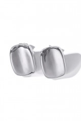 Drexcode - Silver rectangular earrings - Luv Aj - Rent - 1