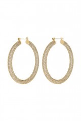 Drexcode - Golden hoop earrings with zircons - Luv Aj - Sale - 1