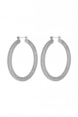 Drexcode - Silver hoop earrings with zircons - Luv Aj - Sale - 1