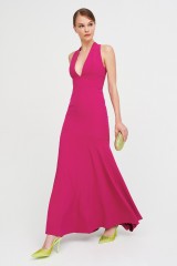 Drexcode - Fuchsia fitted long dress  - Milly - Sale - 1