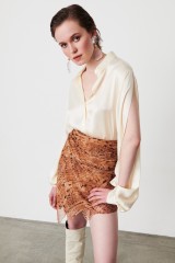 Drexcode - Animal print silk asymmetric miniskirt - Redemption - Rent - 3