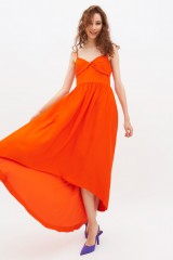 Drexcode - Orange ribbed dress - ML - Monique Lhuillier - Sale - 3