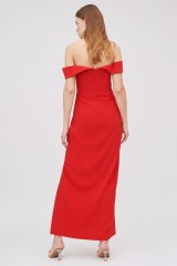 Drexcode - Red neckline dress - ML - Monique Lhuillier - Sale - 4