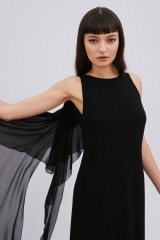 Drexcode - Black dress with chiffon - Max Mara - Rent - 4