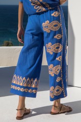 Drexcode - Blue and salmon trousers - Nema - Sale - 2