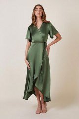 Drexcode - Olive wrap dress - Rewritten - Sale - 1