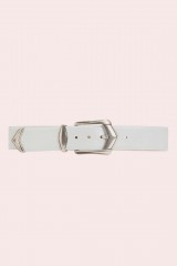 Drexcode - Cintura bianca con fibbia invecchiata - IRO - Rent - 1